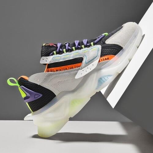 2021 Spring Fashion Men Running Shoes Breathable Chunky Sneakeers Outdoor Casual Walking Jogging Sports Shoes Zapatillas Hombre