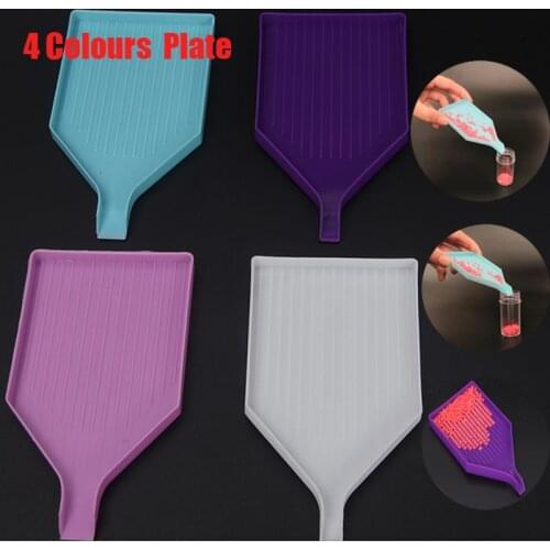 4Kinds of colour Retail Wholesale DIY Diamond Painting Diamond Embroidery Accessories small Drill Plate Plastic Tray DIY Kits