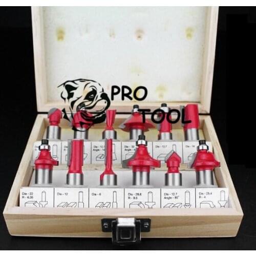 1/2" Router Bit Set Carbide Tipped Kit Wood Working Drill Bits Professional Multi-Purpose
