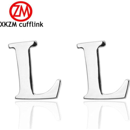 New Style Letter L Cufflinks for Mens Wedding Cufflinks Simple Shirt Cufflinks Male French high Cuff Links Suits Accessories