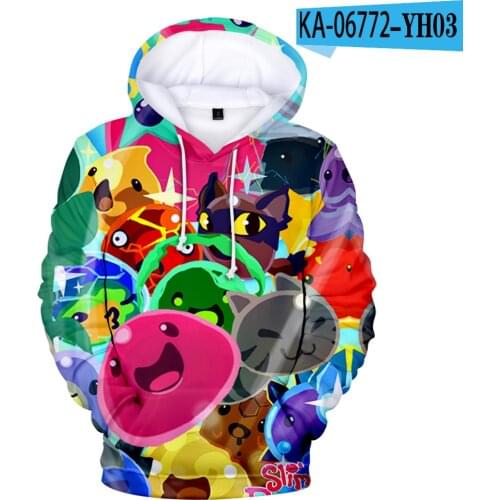 Creative 3-14 Years child Sweatshirt Slime Rancher Hoodie Cartoon Boy girls Hoodie Kawaii Kids Sweatshirt Anime Children Clothes