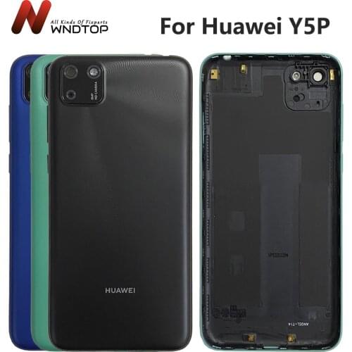 Original For Huawei Y5p Back Battery Door Cover + Camera Glass Lens + Side Keys For Huawei Y5p Rear Housing Replacement Parts