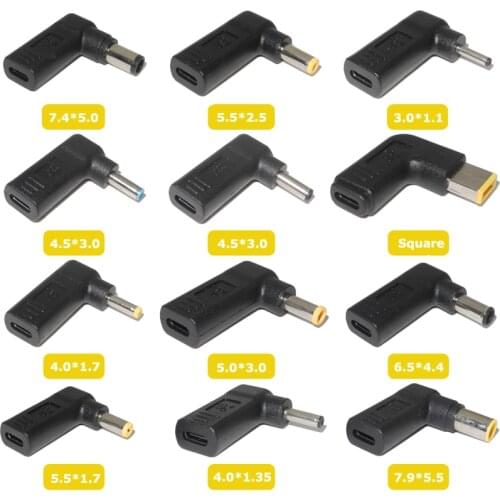 USB Type C Adapter Plug Connector USB-C Female to Universal Laptop Power Adapter Converter for Asus Hp Dell Acer Samsung Lenovo