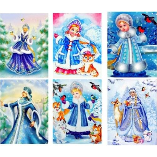 Full Square/Round Drill 5D DIY Diamond Painting "Cartoon Girl" 3D Diamond Rhinestone Embroidery Cross Stitch 5D Decor Gift