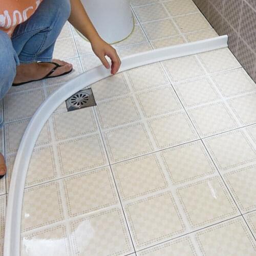 1M Flexible water stopper bathroom kitchen flood barrier rubber dam Dry and Wet Separation door bottom sealing strip dust guard