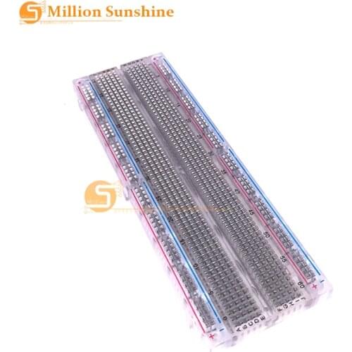 Transparent 830 Tie-points Solderless Plug-in Prototype Breadboard