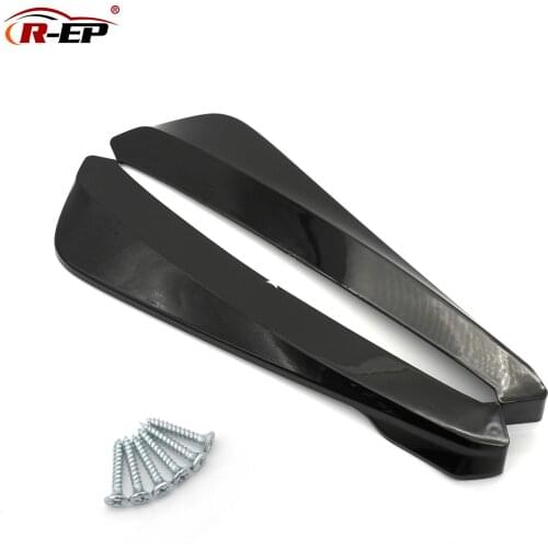 R-EP 2Pcs Universal Car Rear Bumper Lip Diffuser Splitter Spoiler Scratch Protector