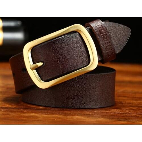 Mens high quality belts new design top grade genuine leather men belt fashion vintage designer mens belts for jeans cow leather