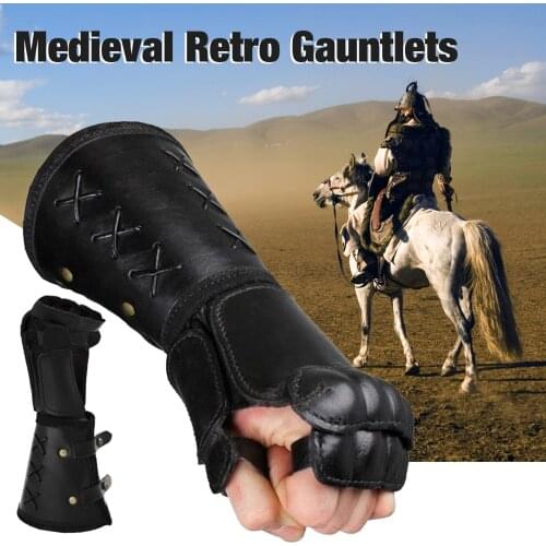 Medieval Steampunk Mens Arm Guards Boxing Gloves Retro Hand Guards Wristbands Medieval Armbands Armband Armor