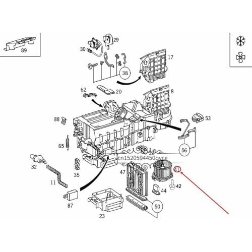 Car Air conditioner blower Air conditioning heater ML 270mer ced es-be nzML 400 ML 230 Heater motor Blower resistor Warm air fan