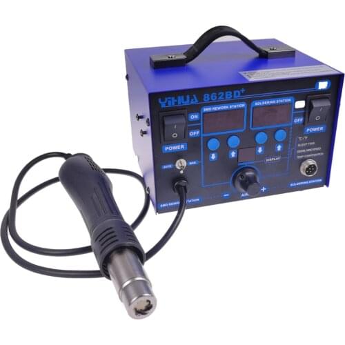 High Power YIHUA 862BD+ Hot Air Gun Soldering Station With Imported Heater Used For Phone Repair And Solder