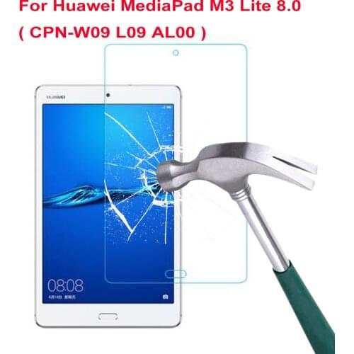 9H Hardness Tempered Glass Screen Protector For Huawei MediaPad M3 Lite 8.0 Inch CPN-W09 L09 AL00 Bubble Free HD Protective Film