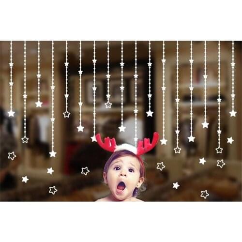 Star bead curtain Love heat window wall sticker decoration window sticker Store shop office door decoration wall sticker