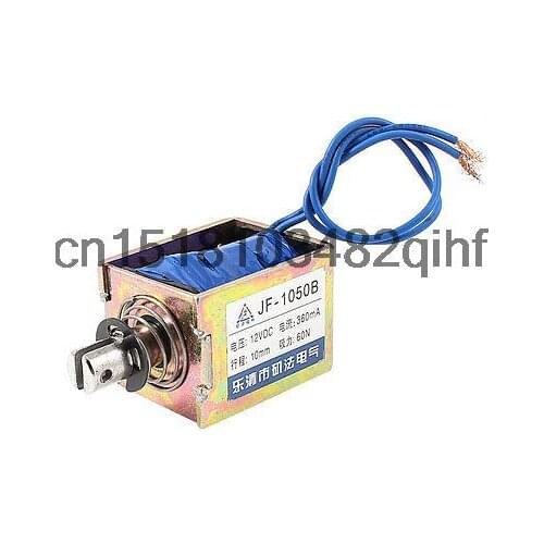 10mm Stroke 6Kg Force Push Pull Open Frame Solenoid Electromagnet DC 12V 0.36A