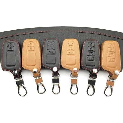 3 Styles Of Leather Protector Cover Case Remote Car Key for Toyota Camry 2018 2017 Aygo RAV4 Corolla 2018 CHR / C-HR Prius Prado
