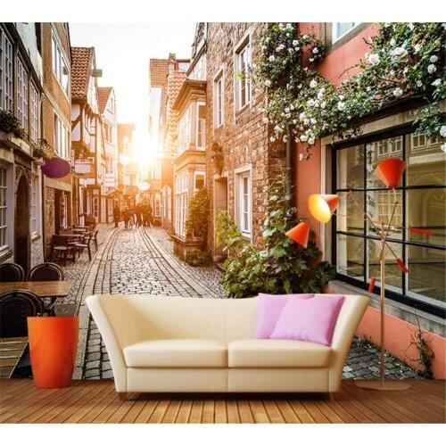 Beibehang Customized Wallpaper 3D Mural Fashion European Architecture City Photography Background Wall Decorative Painting