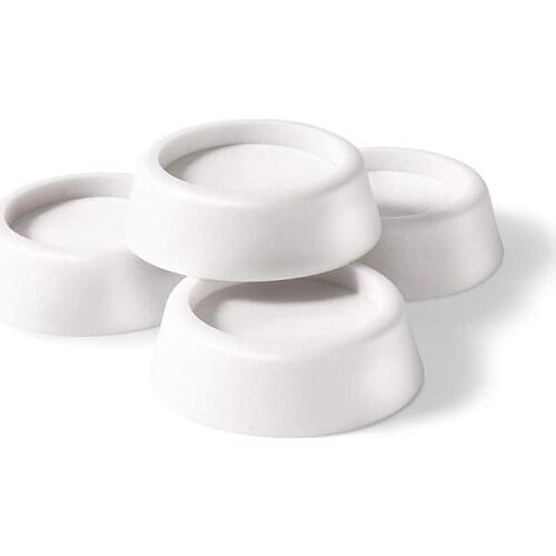 4Pcs Washing Machine Antivibration Pads Washing Machine Stabilizer-Anti-Walk Dryer Washer Vibration Pads White