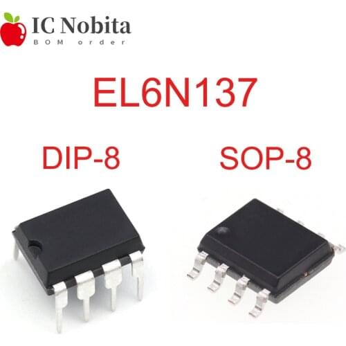 5PCS EL6N137 EL6N137S-TA 6N137 SMD SOP-8 DIP-8 10M High-Speed Optocoupler New Original