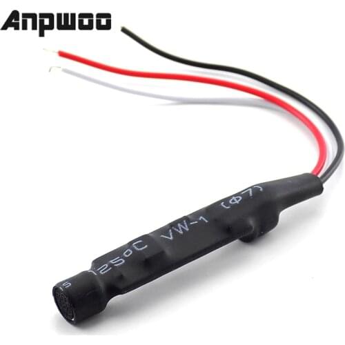ANPWOO Mini Sound Monitor Audio Pickup Device CCTV Microphone System CCTV Surveilance Device DC Power Cable Camera Micro