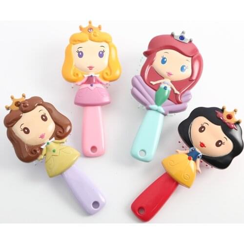 Disney anti-static hair cushion comb accessories mermaid plastic comb children cartoon princess toys