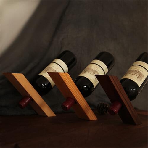 Wine Bottle Holders Balance Fulcrum Wooden Wine Rack Creative Practical Living Room Decor Cabinet Red Wine Display Storage Racks