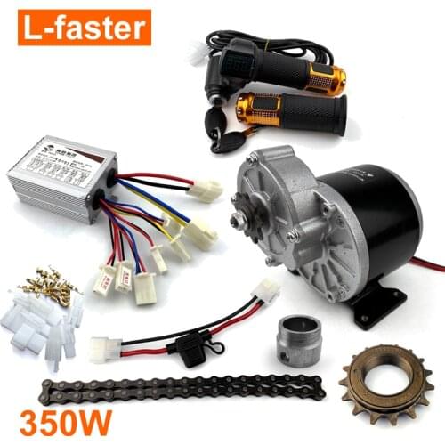 L-faster 350W Brushed Geared Motor Electric Tricycle Conversion Kit For Small 3-Wheel Bicycle Max Speed 20km/h