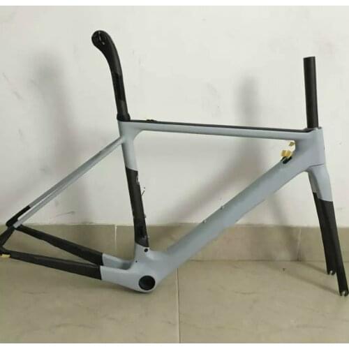 2021 FASTERWAY Brand O2 Gray With Black Decal Carbon Road Frameset:Carbon Frame+Seatpost+Fork+Clamp+Headset,EMS Free Shipping