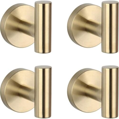 4Pcs Towel Hook Bathroom Hook Wall Coat Hook, Robe Hook for Bathroom Kitchen, Garage, Home Hotel Office Cabinet