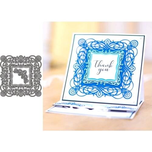 Square Lace Metal Cutting Dies for Scrapbooking New Mold Cut Stencil Handmade Tools DIY Card Make Mould Model Craft Decoration