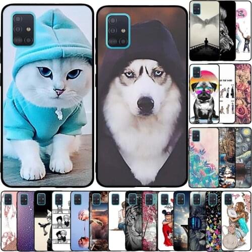 Soft Silicon Case For Samsung Galaxy A51 Case Soft TPU Funda Protective Bumper Phone Case For Samsung A51 Case Back Cover Shell