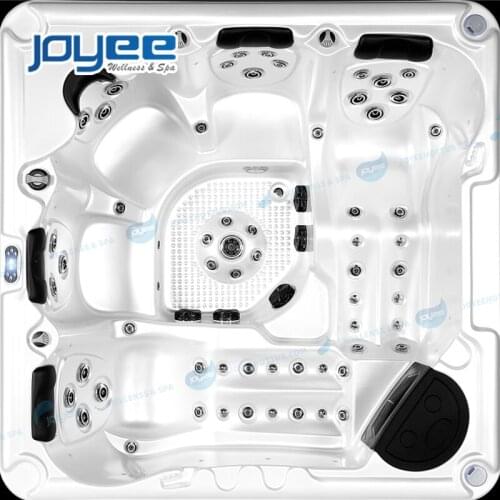 JOYEE New Arrival Cheap High Quality 6 Persons Outdoor Massage Luxury Outdoor Hot Tub Spa with jacuzzi function us balboa system