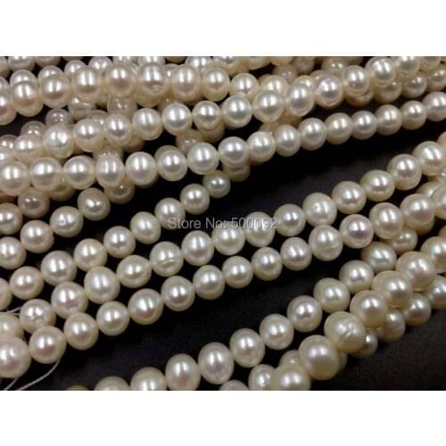 Wholesale 5 strands 6-7mm fine freshwater pearl strands