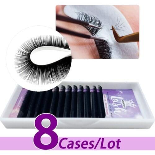8pcs/lot New arrival private label lash faux mink easy fan eyelash extension premium 8-20mm mink easy fan eyelash extensions
