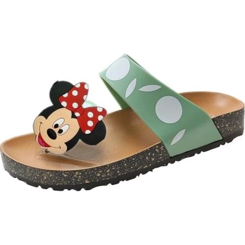 Disney childrens cartoon Mickey Mouse girl female student summer slippers home shoes beach shoes non-slip sandals