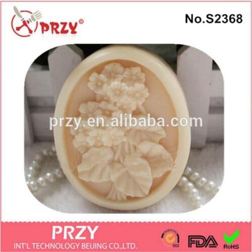 Oval flower DIY Silicone soap mold handmade soap molds silica gel moulds candle mould cake decorations baking tools