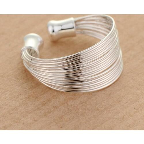 GY-AR267 Hot selling silver plated Rings for women&mens Adjustable silver color jewellery fashion jewelry multi-thread Rings