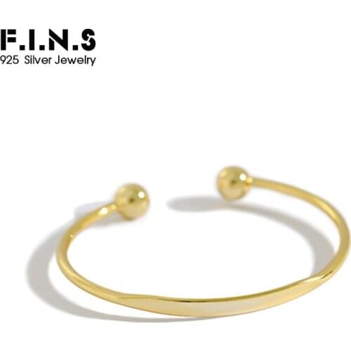 F.I.N.S Classic 925 Sterling Silver Bangles for Women Charm Bracelets Bangles for Women 925 Silver Beads Ladies Bangles Gifts