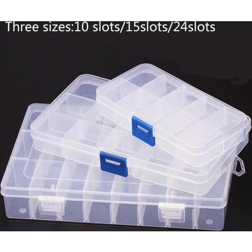 1PC New 24 Slots Cells Portable Jewelry Tool Box Container Ring Electronic Parts Screw Beads Component Storage Box