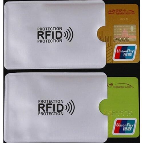 10 pcs Anti-Scan Card Sleeve Credit RFID Card Protector Anti-magnetic Aluminum Foil Portable Bank Card Holder