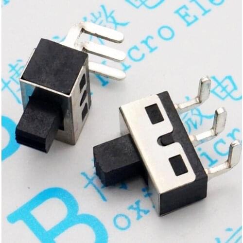 10Pcs/Lot Ss12D11 Bending Toggle Switch Current Single Tripod Two Gears Ss12D06 Power Switch