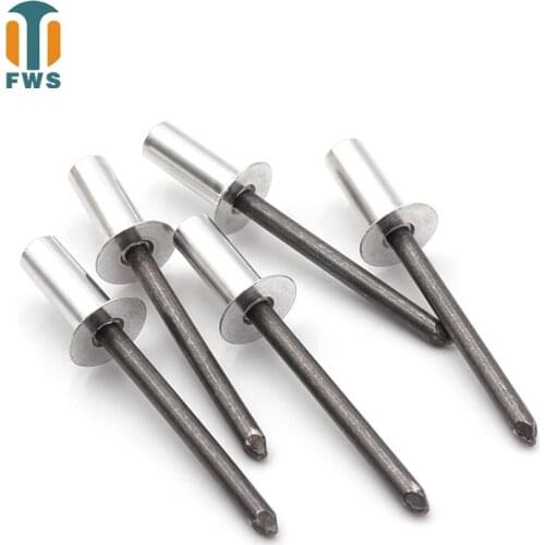 100PCS M4.8*(8-30) mm Aluminum steel countersunk head closed type Mandrel Blind Rivet Nail Pop Rivets for Furniture Car Aircraft