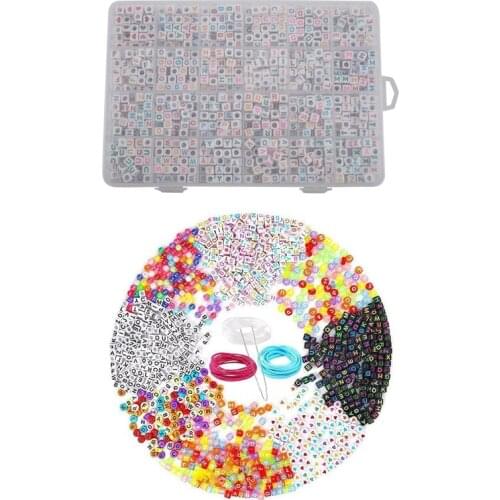 1200Pcs Acrylic Mixed Letter and Number Beads & 1300PCS Acrylic Letter Beads for Valentines Bracelets Beads (Multicolor)