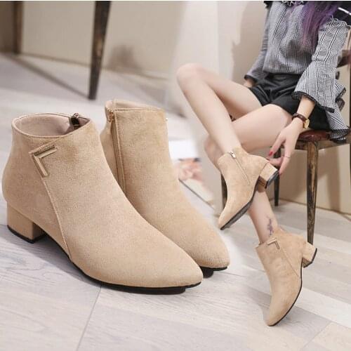 2016 Autumn Women Ankle Boots Fashion Flat Slip-on PU Leather Motorcycle Boots Solid Spring Shoes Woman Size 35-39