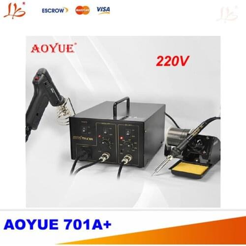 220V AOYUE 701A+ 2 in 1 BGA Desoldering Station Electric Vacuum Desoldering Pump Solder Sucker Gun +Soldering Station
