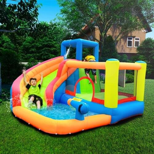 3M Inflatable Outdoor Water Slide With Swimming Pool And Gun Slide Bouncer Castle Waterslides for Kids Family Yard Garden Toys