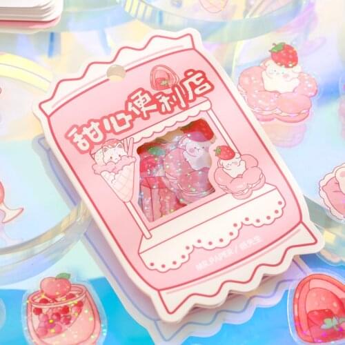 30 pcs Sweet convenience store Decorative PVC Stickers Scrapbooking diy Label Diary Stationery Album Journal Planner Cake Stick