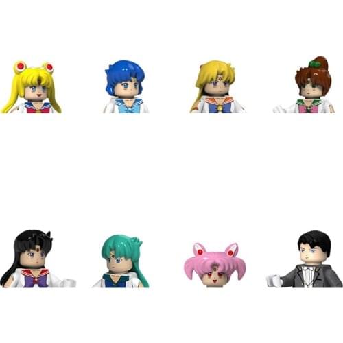 8pcs Sailor Moon Building Blocks toys for kids girls xmas gifts