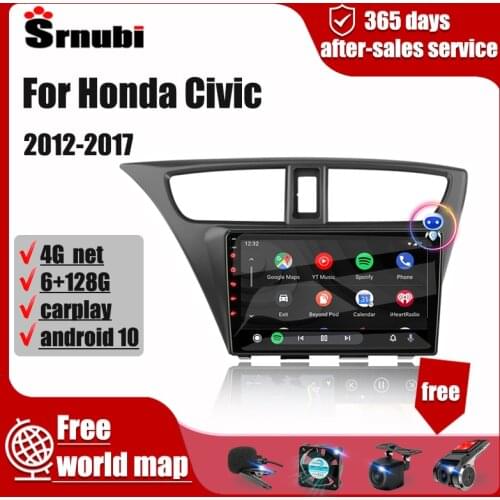 For Honda CIVIC Hatchback 2012-2017 Android Car Radio Multimedia Navigation 2 Din 4G Audio Stereo DVD speaker stereo accessories