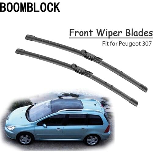 Auto Car Windshield Soft Rubber Front Wiper Blades Arm Kit For Peugeot 307 2008 2007 2006-2000 Original Rain Brushes Accessories