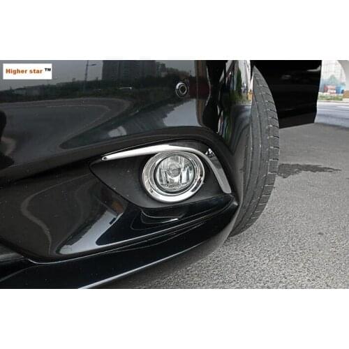 Free shipping!Higher star ABS chrome car front fog lamp decoration cover for Mazda 6 Atenza 2014-2017